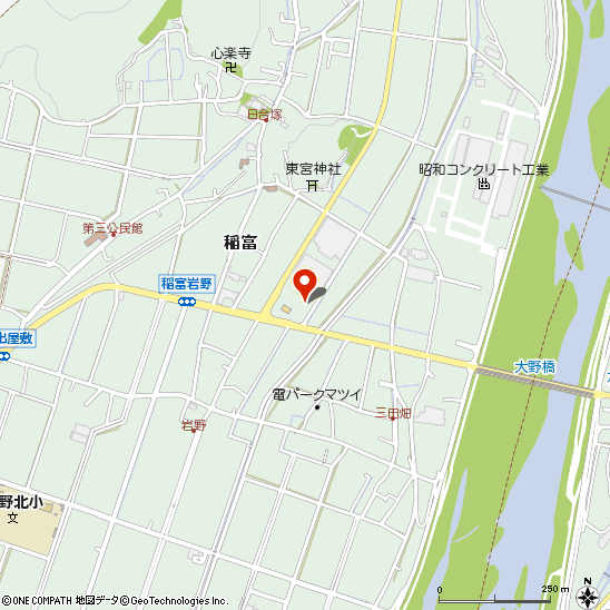 (有)石田タイヤサービス　タイヤセンター大野付近の地図